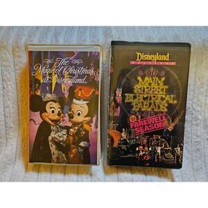 Lot of 2 Vintage Disneyland VHS Tapes: Magic of Christmas & Electrical Parade